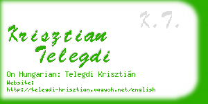 krisztian telegdi business card